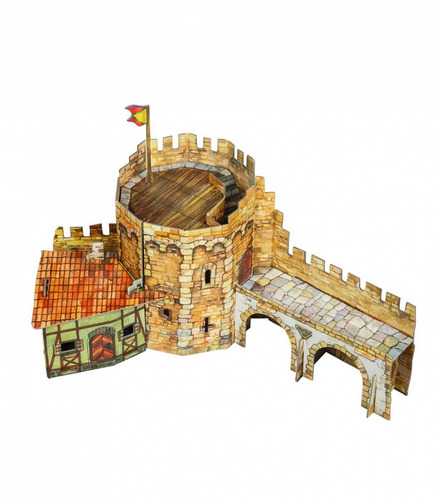 Torre Esquinera Medieval Modelo A Escala Rompecabezas 3d