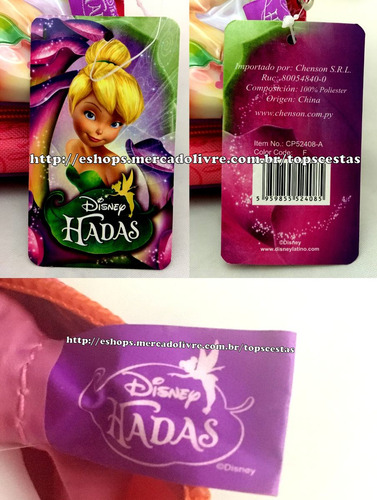 Imagem 6 de 6 de Estojo Escolar Duplo Tinker Bell Fadas Disney Chenson