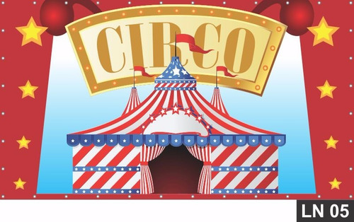 Imagem 5 de 6 de Painel De Festa Aniversário Circo Tenda 5x3m Lona Festa