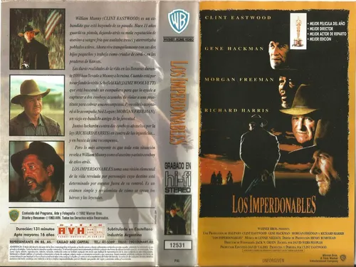 Los Imperdonables Vhs Clint Eastwood Gene Hackman Morgan Fre en venta Los Imperdonables Vhs Clint Eastwood Gene Hackman Morgan Fre en venta