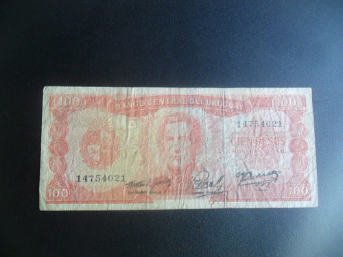 Billete Uruguay 100 Pesos