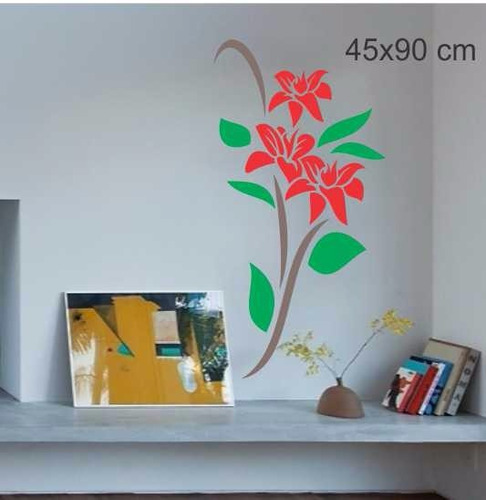 Adesivo Parede Floral Colorido  Sua Sala Fica Linda - Oferta