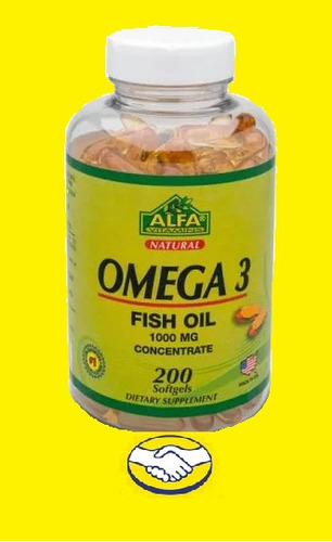 Omega 3 / Aceite De Pescado / 1000 Mg / 200 Softgels