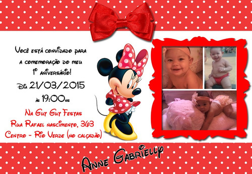 Imagem 2 de 6 de 120 Convite 10x7 Mickey Minnie Princesas Galinha Aniversário