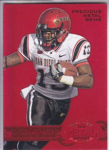 2012 Fleer Retro Red Precious Metal Gems Ronnie Hillman /100