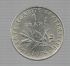 Francia 1 Franco 1974