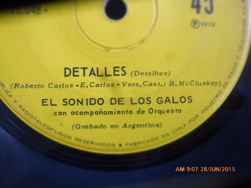 Vinilo Single De El Sonido De Los Galos -- Como Te Di( N89