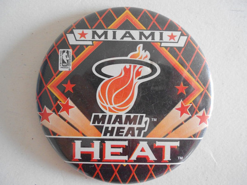 Pin Gigante Chapa Miami Heat. Official Licensed N B A