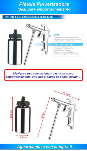 Mp18 Pistola Completa Wimpel P/ Emborrachamento, Bate Pedra