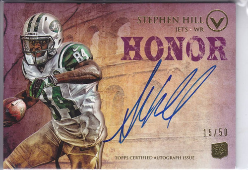 2012 Topps Valor Rookie Autografo Stephen Hill Wr Jets /50