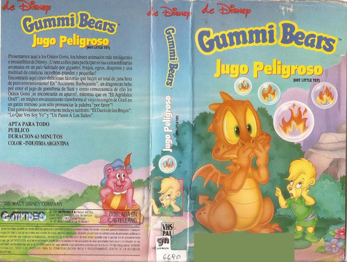 Gummi Bears Jugo Peligroso Vhs Walt Disney Castellano
