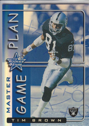 1999 Leaf R & S Master Game Plan Tim Brown Wr Raiders 21/50