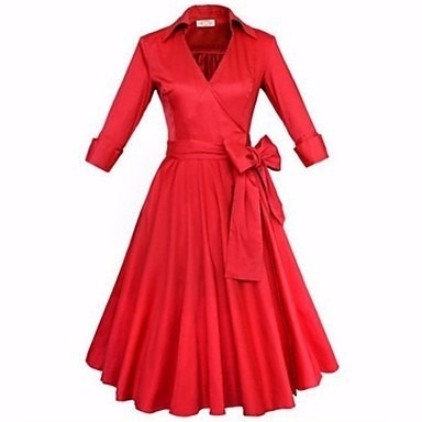 Vestido Vintage Rockabilly Pin Up, Rojo