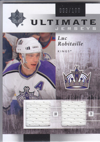 2011 - 2012 Ultimate Dual Jersey Luc Robitaille Kings /100