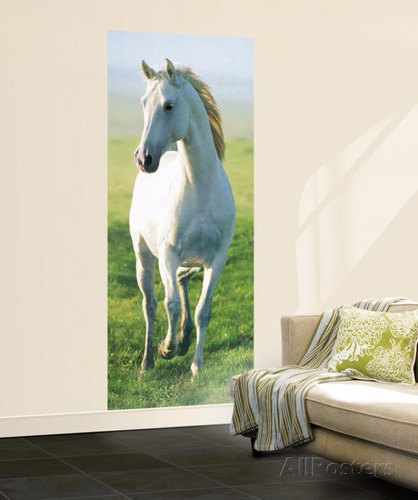 Precioso Vinilo Decorativo Con Caballo Blanco (mural)