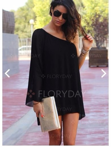 Vestido De Gasa Doble Para Todas Las Tallas Excelente !!!