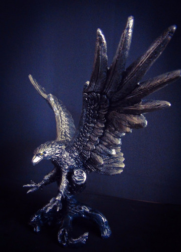 Escultura Águila Calva Americana Plata 999  Figura