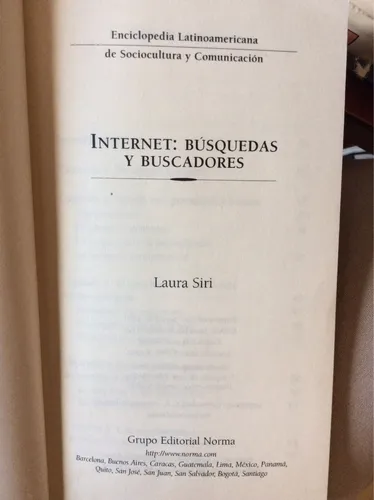 Internet: Busquedas Y Buscadores. Laura Siri (Usado)