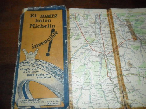 Antiguo Mapa Plano Juan Michelin Madrid Straight-side Talon