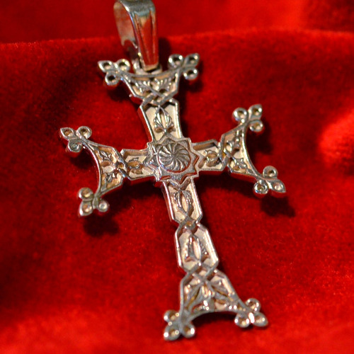 Dije Cruz Apostólica Armenia Grande De Plata 925 Macizo
