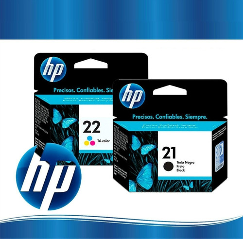 Kit Cartucho Hp 21 +22 Colorido + Preto   Original