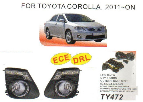 Kit Neblineros Con Drl Toyota Corolla 2011 En Adelante