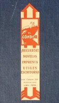 Comprar Antigua Librería El Condor Lima Separador Marcador D Páginas