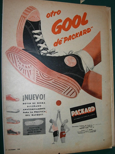 Clipping Publicidad Calzado Zapatillas Botin Goma Packard