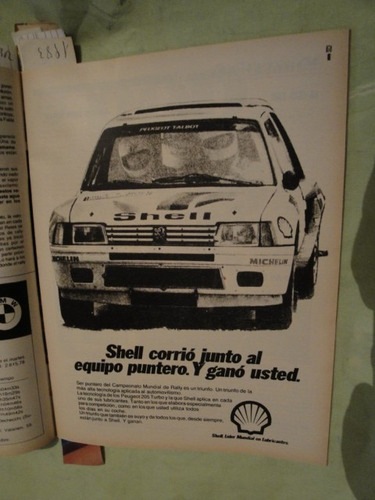 Publicidad Renault 205 Turbo Rally Año 1985