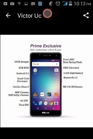 Telefono Android Blu R1 Hd 8gb Y 1gb Ram Dual Sim Camara 8mp