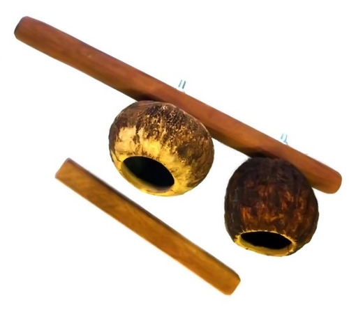 Agogô Duplo De Castanha Berimbau Sul Brasil Frete Barato