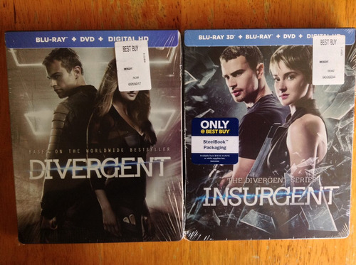 Divergent + Isurgent Blu Ray Steelbook Best Buy Exclusivos