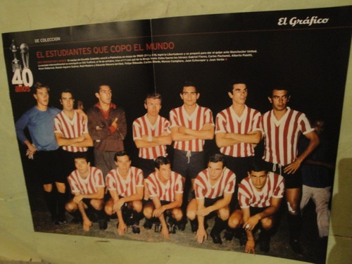 Lamina Estudiantes De La Plata Campeon 1968 Racing Club