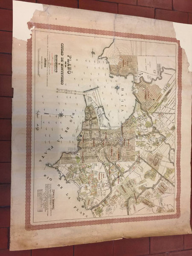 Plano Ciudad De Montevideo 1910 Juanico Y Valz Gris 