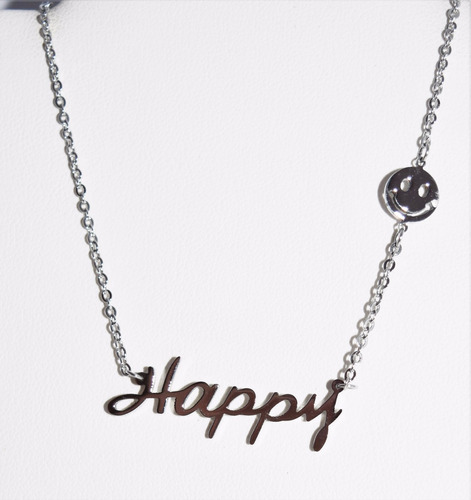 Cadena Con Dije En Acero  Happy Smile  Guilad Ymo07