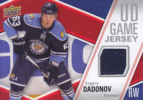 2011 - 2012 Upper Deck Jersey Evgeny Dadonov Rw Panthers