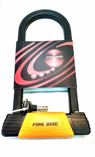 Imagen 1 de 2 de Candado / Linga De Seguridad Para Bici Tipo U Fire Bird -gde