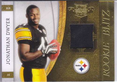 2010 Plates & Patches Jersey Rookie Jonathan Dwyer Rb /299