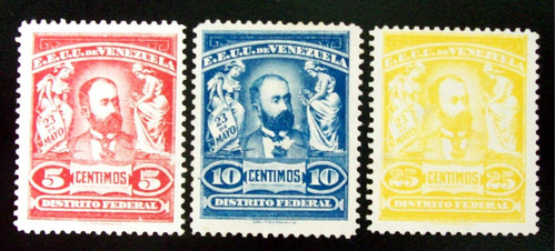 Venezuela, Serie Yv. 117-19 Cipriano Castro 1905 Nueva L6834