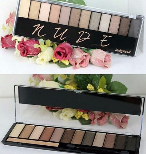 10 Paleta 1sombras Ruby Rose  Nude 12 Cores + Primer Hb9911