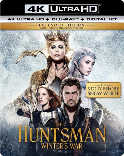4k Ultra Hd + Blu-ray The Huntsman Winter´s War / Extendida