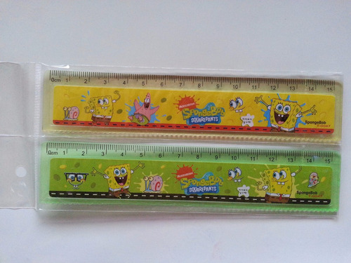 Mini Regla De 15 Cm De Bob Esponja (set De 2 Unidades)