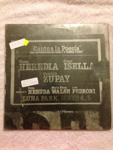 Vinilo Victor Heredia - Canto A La Poesia Neruda Che Discos