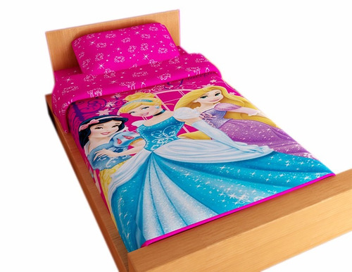 Juego De Sabanas Para Cama Disney Princesa Fucsia 100 X 190