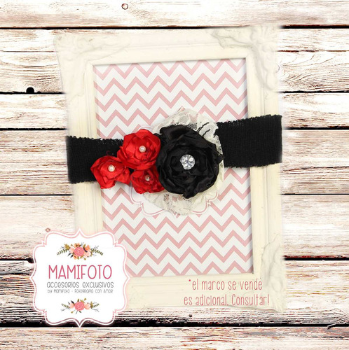 Tocado De Bebe Nena Bautismo Vincha Flor Cortejo Shabby Chic