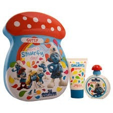 Set Smurfs Gutsy ( Valiente) Edt 50ml + 7 5ml Gel Duc