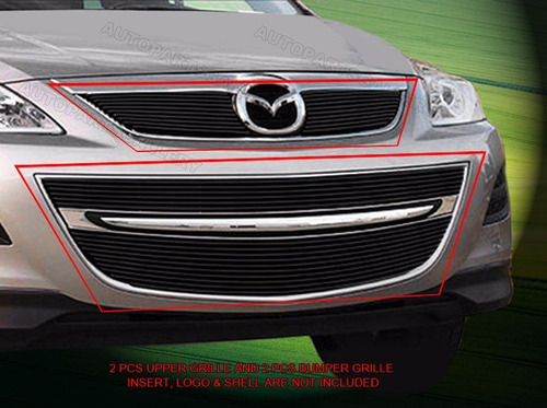 Mazda Cx9 Parrillas Billet En Cromo O En Negro 2010 Al 2013