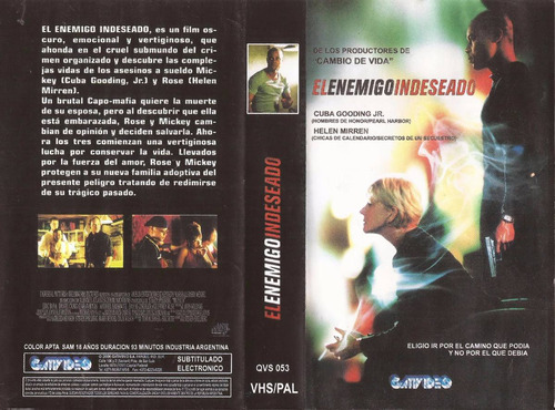 El Enemigo Indeseado Vhs Cuba Gooding Jr. Helen Mirren