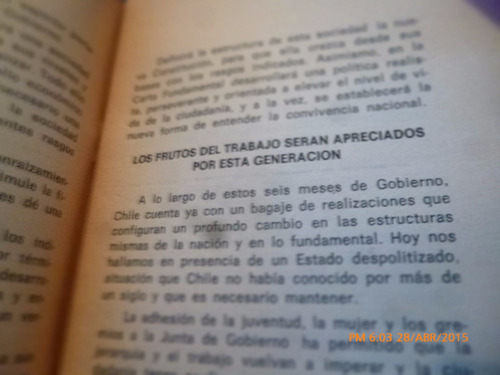 A Seis Meses De La Liberación Nacional 11 -03-74 (215-3