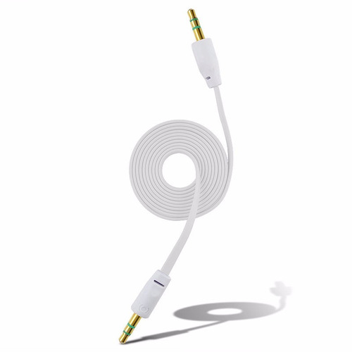 Cable Auxiliar 3.5 Mm Blanco Macho A Macho